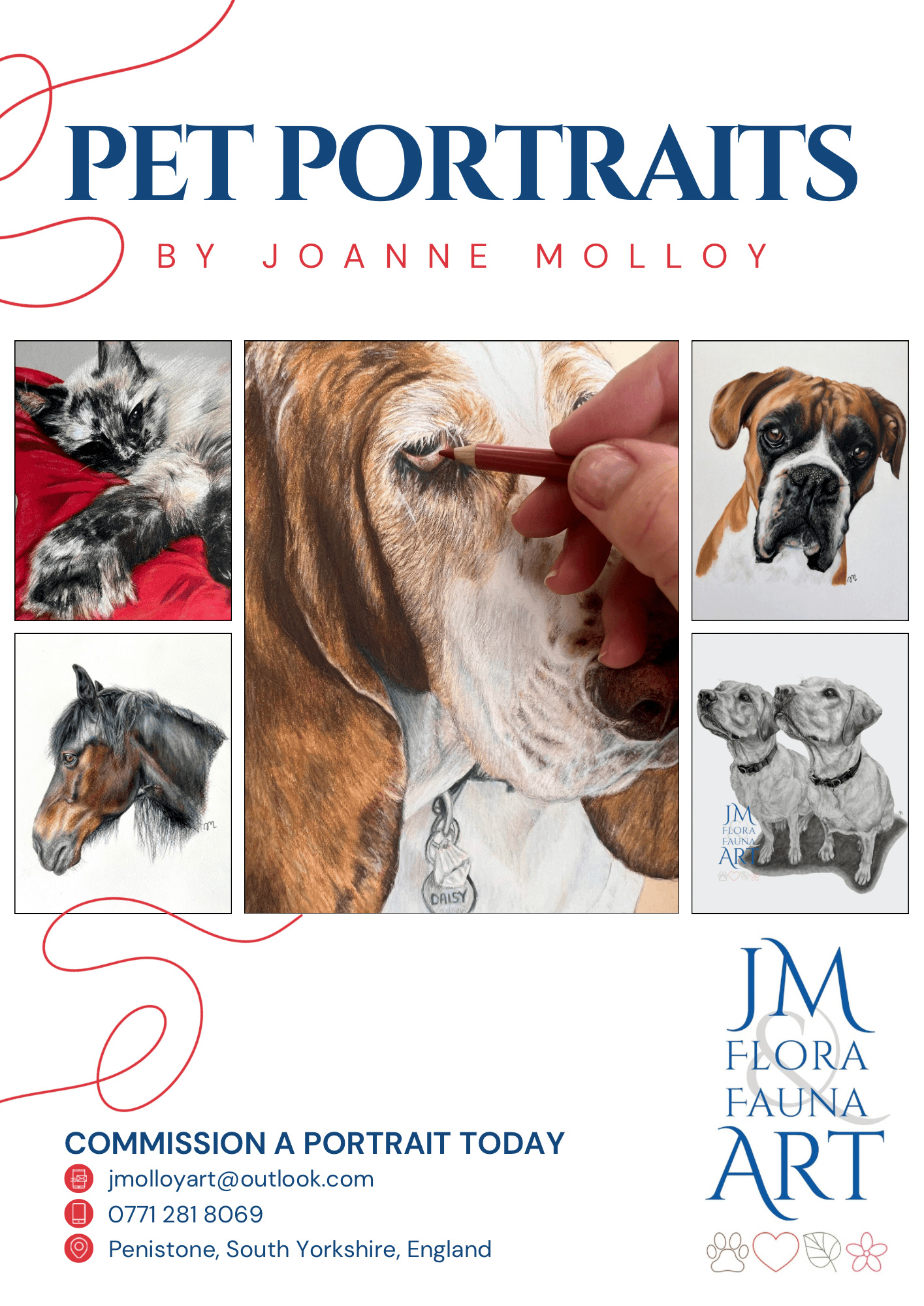 Fauna R Portrait PET PORTRAITS – JM FLORA & FAUNA ART