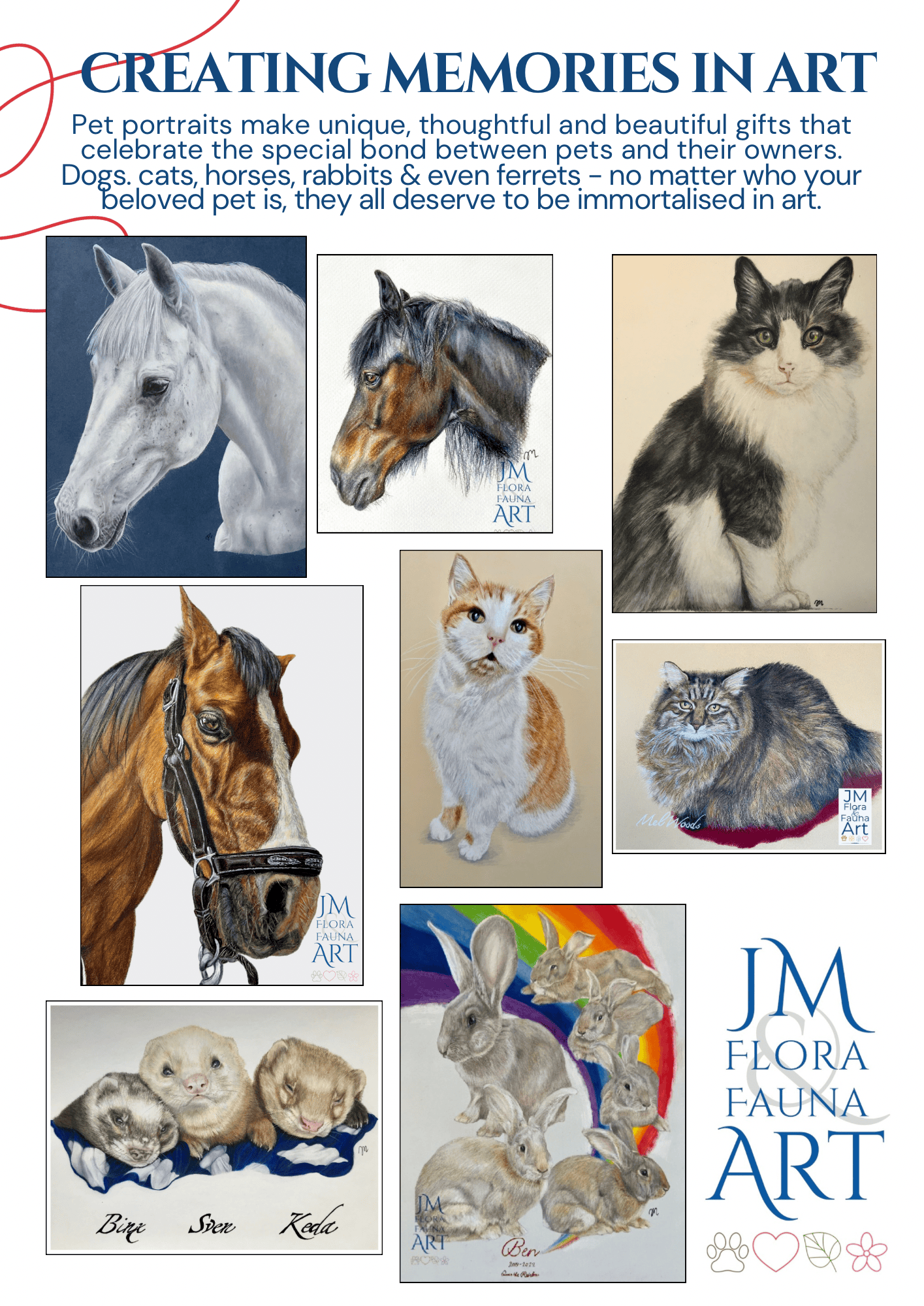 Fauna R Portrait PET PORTRAITS – JM FLORA & FAUNA ART